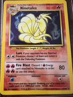 Pokemon TCG Ninetales Base Set 12/102 Holo 1999-2000 Wizards Base Set Copyright - Image 1