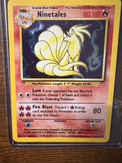 Pokemon TCG Ninetales Base Set 12/102 Holo 1999-2000 Wizards Base Set Copyright - Image 2