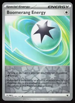 Boomerang Energy 166/167 Uncommon Twilight Masquerade Pokemon Reverse Holo NM - Image 1