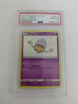 2019 POKEMON SUN & MOON HIDDEN FATES #SV17 INKAY-HOLO PSA 10 - Image 1