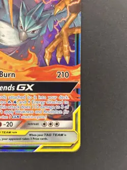 Pokemon TCG Moltres & Zapdos & Articuno GX Hidden Fates Holo 2019 300 HP 44/68 - Image 4