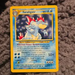 Pokemon Feraligatr Neo Genesis Holo Rare 4/111 English 100 HP 2000 Unlimited - Image 1