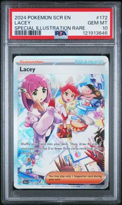2024 POKEMON SCR EN-STELLAR CROWN SPECIAL ILLUSTRATION RARE #172 LACEY PSA 10 - Image 1