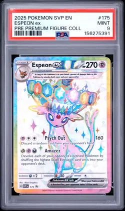 2025 POKEMON SVP EN-SV BLACK STAR PROMO #175 ESPEON EX PSA 9 - Image 1