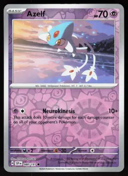 Azelf 080/191 Common Surging Sparks Pokemon Reverse Holo Near Mint - Image 1