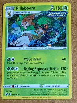 Rillaboom SWSH277 Holo Promo Sword & Shield Promo Pokemon Lightly Played - Image 1