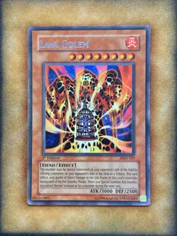 Yugioh Lava Golem PGD-107 Secret Rare 1st Ed NM - Image 1