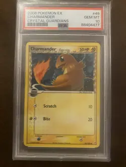 2006 POKEMON EX CRYSTAL GUARDIANS #49 CHARMANDER PSA 10 - Image 1