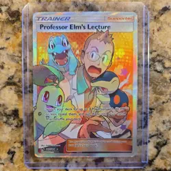 Pokemon Full Art Ultra Rare Holo Trainer Professor Elm's Lecture 213/214 - Image 1
