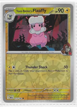 Team Rocket's Flaaffy 073/182 Common Destined Rivals Pokemon Reverse Holo NM - Image 1