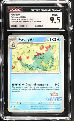 2025 Pokemon Black Star Promos Feraligatr CGC 9.5 #213 - Image 1