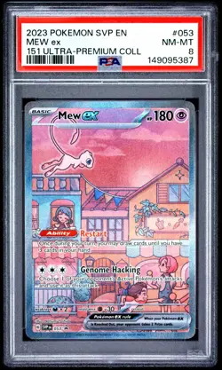 2023 POKEMON SVP EN-SV PROMO 053 MEW EX 151 ULTRA-PREMIUM COLLECTION PSA 8 - Image 1