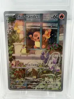 Charmander 44 Black Star Promo Pokemon SV: Obsidian Flame TAG MINT 9 - Image 2