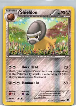 Pokemon TCG Shieldon 69/114 Steam Siege Rev Holo D - Image 1