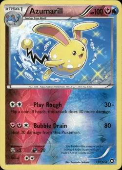 AZUMARILL 77/114 STEAM SIEGE UNCOMMON REVERSE HOLO POKEMON SANOSUKE SAKUMA - Image 1