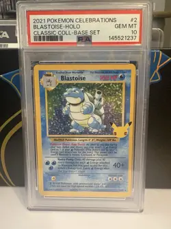 2021 POKEMON CELEBRATIONS CLASSIC COLLECTION #2 BLASTOISE-HOLO PSA 10 - Image 1