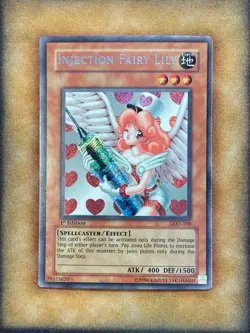Yugioh Injection Fairy Lily LOD-100 Secret Rare 1st Ed NM - Image 1
