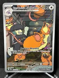 Pokemon Team Rockets Raticate Illustration Destined Rivals 202/182 - Image 1