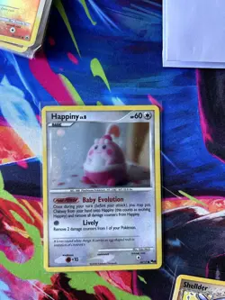 Happiny 14/17 Common POP Series 8 Pokemon Holo Heavily Played - Image 1