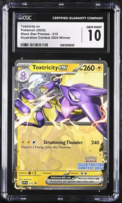 2025 Pokemon Black Star Promos Toxtricity ex CGC 10 #215 - Image 1