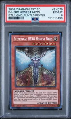 2018 YU-GI-OH! BOL-RELENTLESS REVENGE ELEMENTAL HERO HONEST NEOS PSA 6 - Image 1