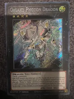 Yugioh Galaxy Photon Dragon PHHY-EN044 Secret Rare 1st Edition NM - Image 1