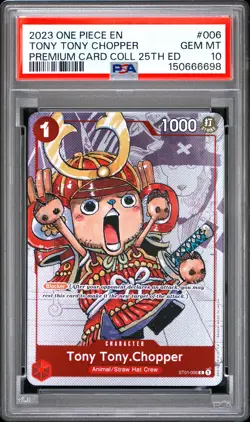 2023 ONE PIECE PREMIUM COLLECTION 25TH EDITION #006 TONY TONY CHOPPER PSA 10 - Image 1