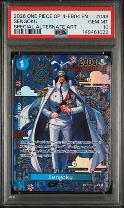 2026 ONE PIECE THE AZURE SEA'S SEVEN SPECIAL ALT ART #046 SENGOKU PSA 10 - Image 1