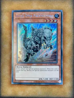 Yugioh Fossil Dyna Pachycephalo LODT-EN099 Secret Rare 2024 Print NM - Image 1