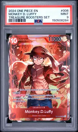 2024 ONE PIECE PROMOS TREASURE BOOSTERS SET #006 MONKEY D. LUFFY PSA 9 - Image 1
