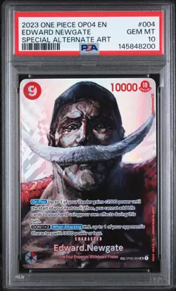 2023 ONE PIECE OP04-KINGDOMS OF INTRIGUE SPECIAL ALT ART EDWARD NEWGATE PSA 10 - Image 1