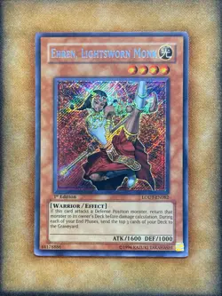 Yugioh Ehren, Lightsworn Monk LODT-EN082 Secret Rare 1st Ed NM - Image 1