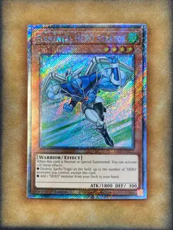 Yugioh Elemental HERO Stratos RA03-EN177 Platinum Secret Rare 1st Ed NM - Image 1