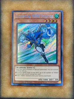 Yugioh Elemental HERO Stratos BLC1-EN003 Secret Rare Limited Edition NM - Image 1
