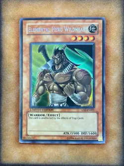 Yugioh Elemental Hero Wildheart GSE-EN001 Secret/Ultra MISPRINT NM - Image 1