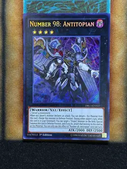 Yugioh Number 98: Antitopian DRL3-EN027 Secret Rare 1st Ed NM - Image 1