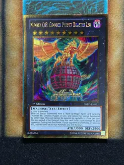 Yugioh Number C88: Gimmick Puppet Disaster Leo PGLD-EN021 Gold Secret 1st Ed LP - Image 1