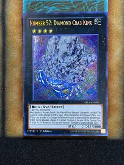 Yugioh Number 52: Diamond Crab King WIRA-EN050 Secret Rare 1st Ed NM - Image 1