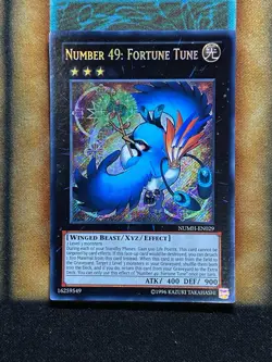 Yugioh Number 49: Fortune Tune NUMH-EN029 Secret Rare MP - Image 1