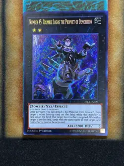 Yugioh Number 45: Crumble Logos The Prophet Of Demolition DRL3-EN023 Secret LP - Image 1