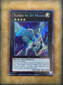 Yugioh Number 44: Sky Pegasus NUMH-EN028 Secret Rare NM - Image 1
