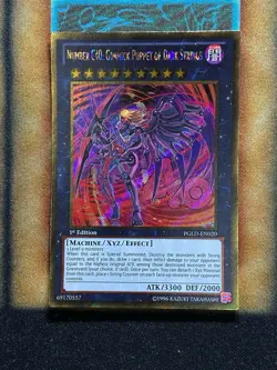 Yugioh Number C40: Gimmick Puppet Of Dark Strings PGLD-EN020 Gold Secret 1st LP - Image 1