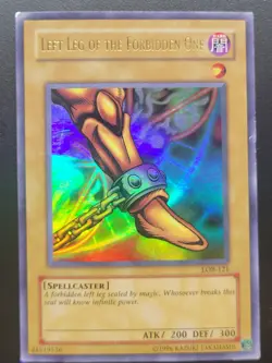 Yugioh Left Leg of the Forbidden One 1st Edition Ultra Rare LOB-121 MP Raw Card - Image 1
