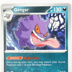 Gengar 057/091 Paldean Fates Pokemon TCG Card Near Mint NM Rare Collectible - Image 2