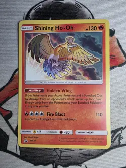 Shining Ho-Oh SM70 2017 Pokemon Sun & Moon Promo Shiny Holo LP/NM Card - Image 1