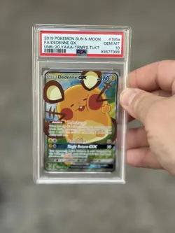 Pokemon Card Dedenne GX 195a/214 Sun Moon Trainers Toolkit PSA 10 - Image 1
