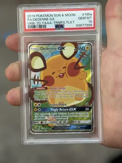 Pokemon Card Dedenne GX 195a/214 Sun Moon Trainers Toolkit PSA 10 - Image 3