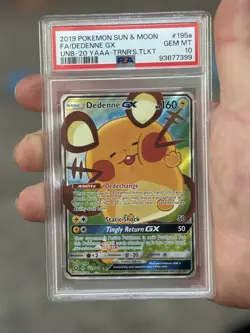 Pokemon Card Dedenne GX 195a/214 Sun Moon Trainers Toolkit PSA 10 - Image 4