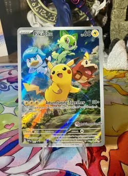 Pikachu - 027 (Pokemon Center Exclusive) 027 Sv: Scarlet & Violet Promo Card💎 - Image 1