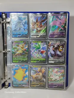 Lot Of Pokemon Cards And Binder V Star Full Art Pokemon - Image 1